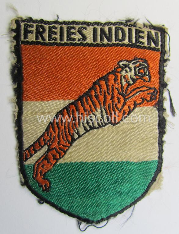 German-produced, 'BeVo'-type armshield entitled: 'Freies Indien'