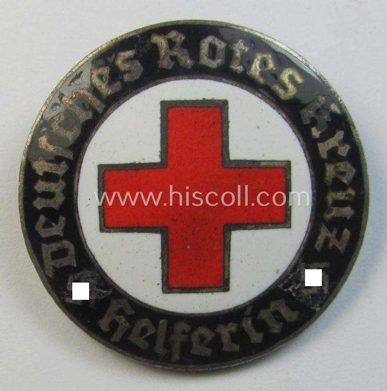 DRK (ie. 'Deutsches Rotes Kreuz' or German Red Cross) nurses'-badge: 'Helferin'