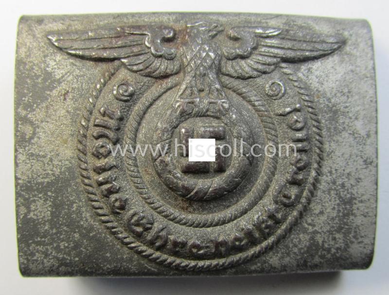 Waffen-SS steel-based EM- (ie. NCO-) type belt-buckle by: 'Overhoff & Cie.'