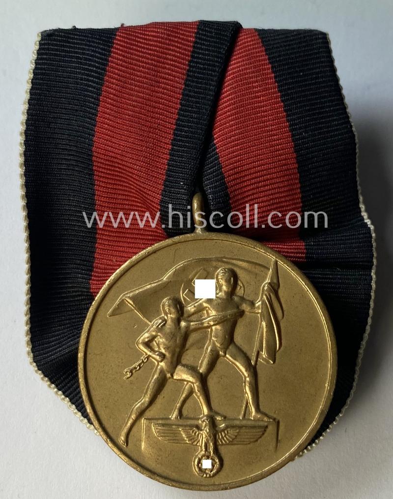 WH (Heeres o. KM etc.): 'Einzelspange'  WH Czech 'Anschluss'- (ie. occupation-) medal: '1 October 1938'