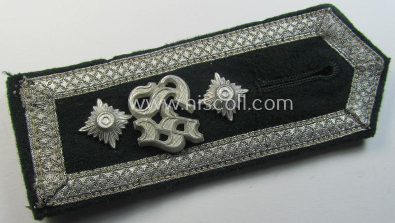 Attractive - albeit regrettably single! - early- (ie. pre-) war-period WH (Heeres) 'M36- o. M40'-pattern (pointed-style) neatly 'cyphered', NCO-type shoulderstrap as was intended for an: 'Oberfeldwebel u. Mitglied einer Art.-Feuerwerker-Schule'