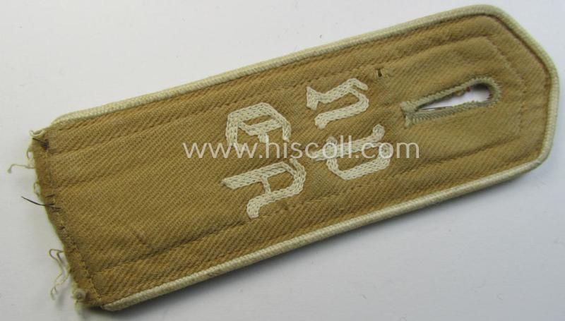 Superb - albeit regrettably single albeit very rarely found! - early-pattern, typical white-piped 'NPEA'- (ie. 'Nationalpolitische Erziehungsanstalten' or: 'NAPOLA') shoulderstrap for a student (ie. 'Hitlerjunge')
