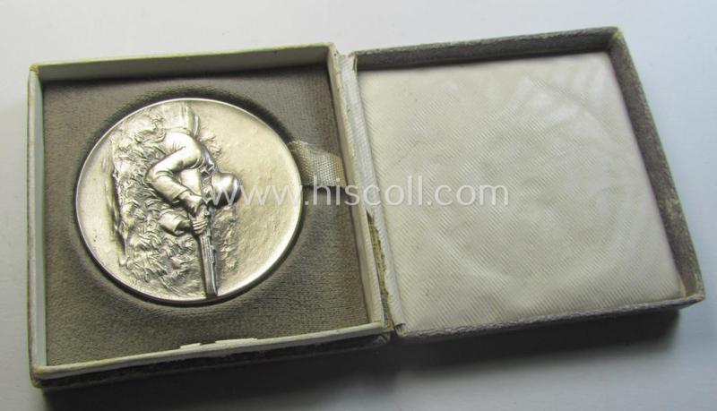 TR-period-shooting-award-plaque (or: 'Erinnerungs- o. nichttragbare Medaille') in etui