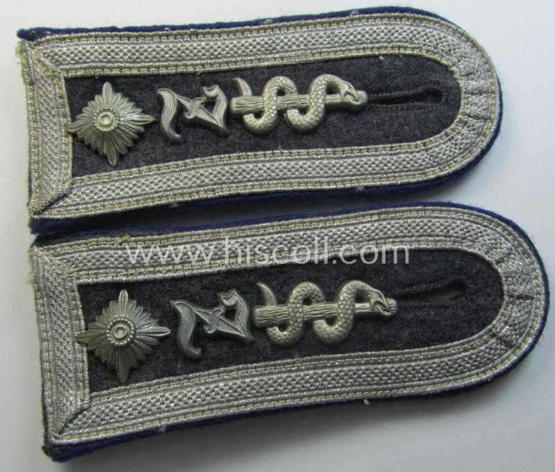 Pair of WH (LW) NCO-type shoulderstraps: 'Fwbl. u. Zahnarzt der Sanitäts-Trpn.'