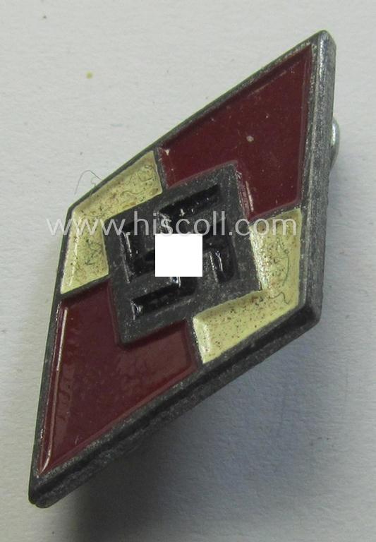 HJ (ie. 'Hitlerjugend') painted ie. sprayed 'Raute': 'RzM - M1/77'