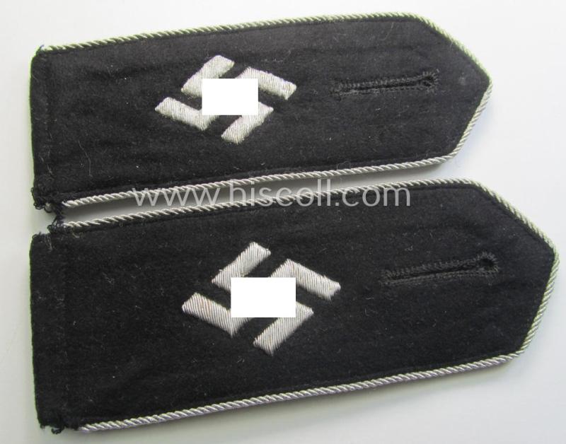 Pair of officers-type shoulderstraps: 'Sicherheitsdienst'- (ie. 'SD'-) related so-called: 'Schützmannschaften'