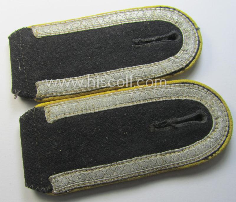 Waffen-SS NCO-type shoulderstraps : 'SS-Unterscharführer' who served within the: 'Waffen-SS Nachrichten-Trpn.'