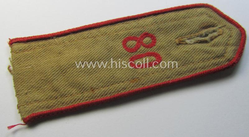 Attractive - albeit regrettably single! - early-pattern 'Allgemeine-HJ' (ie. 'Hitlerjugend') shoulderstrap for usage by a: 'Hitlerjunge' who was attached to the: 'Bann 80' (Bann 80 = 'Bann Wiesbaden' situated in the 'Gebiet West Hessen-Nassau'