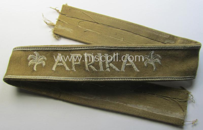 WH cuff-title (ie. 'Ärmelstreifen') entitled: 'Afrika'