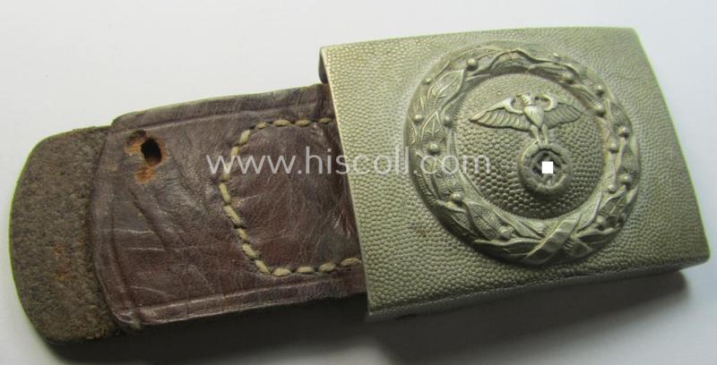 'DLV' (ie. 'Deutscher Luftsport Verbandes') metal- (ie. nickle-chrome-) based belt-buckle that comes mounted onto its (unusual!) tab