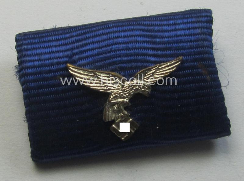 Single-pieced, WH (Luftwaffe) ribbon-bar (ie. 'Feld-/Bandspange') for a: 'WH (LW) Dienst-Auszeichnung der 4. Stufe'