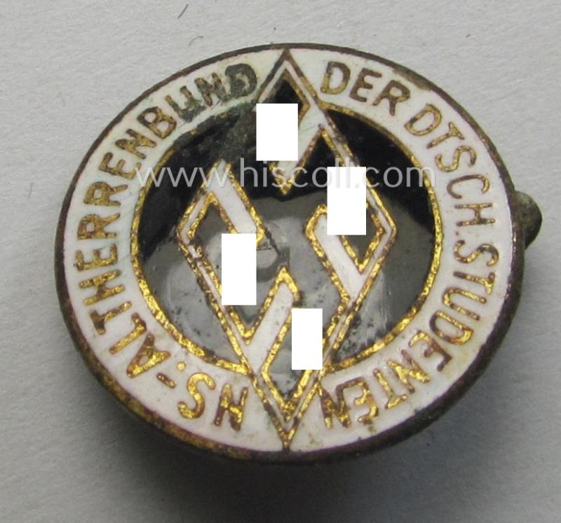 'NS-Altherrenbund der Dtsch. Studenten'-membership-badge (ie. 'Mitgliedsabzeichen') showing the makers'-designation: 'RzM' and/or: 'M1/63'