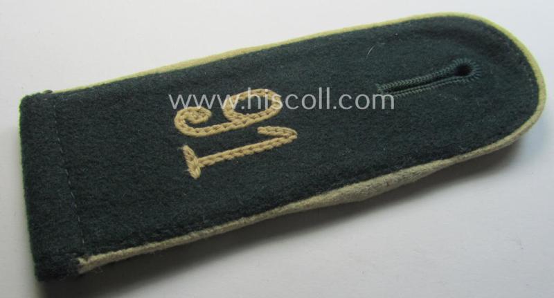 Single, WH (Heeres) EM-type 'cyphered' shoulderstrap: 'Soldat des Infanterie-Regiments 91'