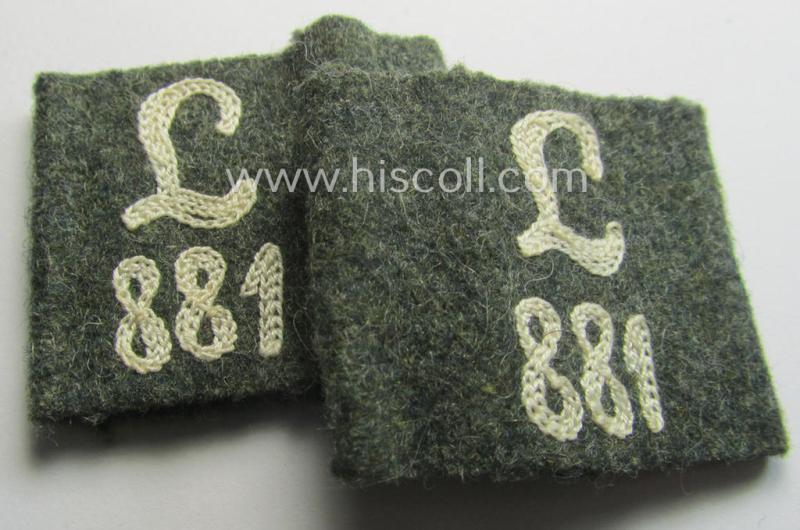 Pair of WH (Heeres) 'Infanterie'-related 'Schulterstück-Überschuben': 'Soldat des Landesschützen-Batalions 881'