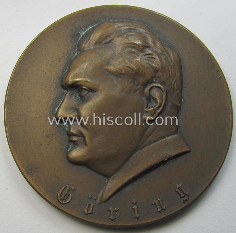 TR-period- (ie. 'Flieger-HJ'-related!), commemorative-award-plaque (or: 'Erinnerungs- o. nichttragbare Medaille') showing a detailed illustration of: 'Hermann Göring'