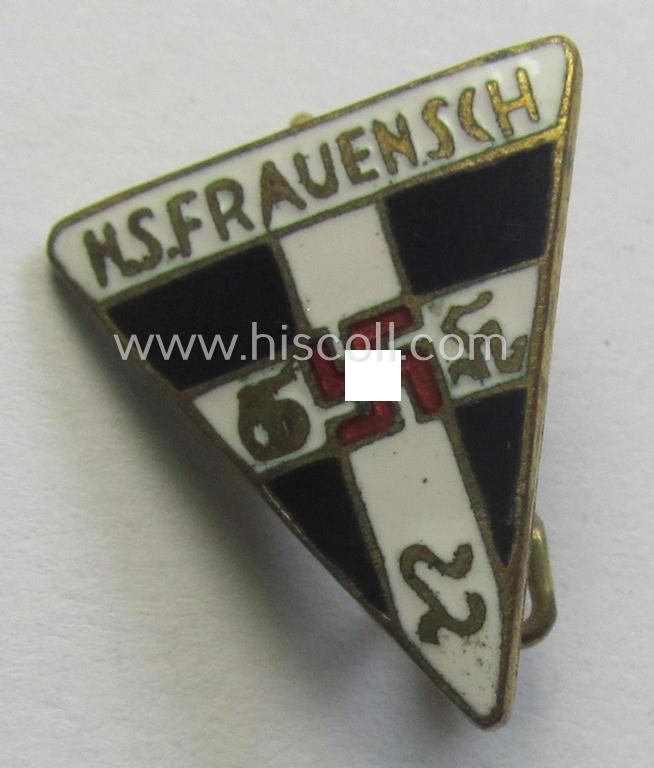 'NS-Frauenschaft'-membership-badge (ie. 'Mitgliedsabzeichen') being a 20-mm.-sized 'Miniatur'-example of the 4th pattern