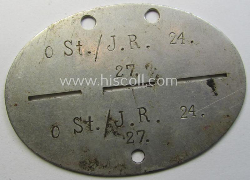 WH (Heeres) ie. 'Infanterie'-related ID-disc: 'St./J.R. 24'