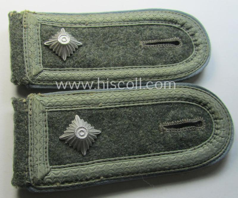 Pair of WH (Heeres) NCO-type (ie. 'M40- o. M43'-pattern) shoulderstraps: 'Feldwebel eines Heeres Nachschub-Abtgs.'