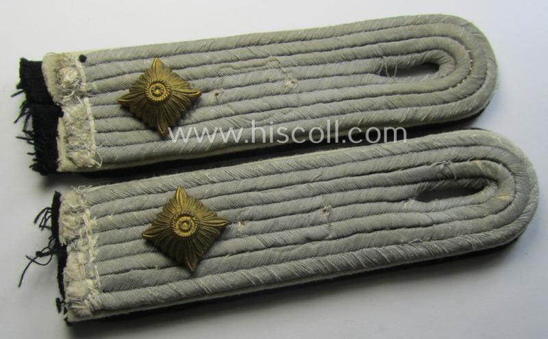 Pair of (formerly 'cyphered'!) Waffen-SS, officers'-type shoulderboards: 'SS-Obersturmführer' who served within the: 'Waffen-SS Infanterie-Truppen'