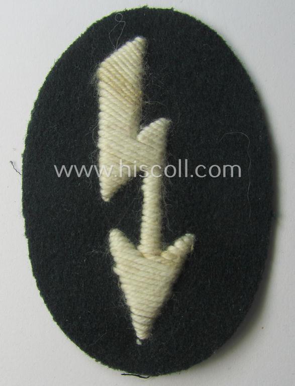 WH (Heeres) trade- and/or special-career insignia ie. hand-embroidered signal-blitz: 'Infanterie-Trpn.'