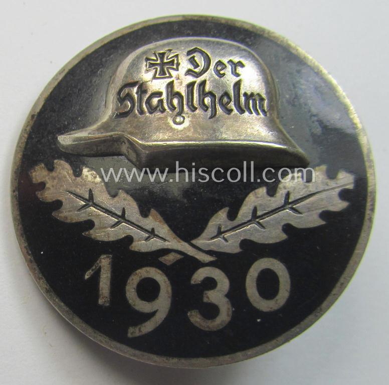 'Der Stahlhelm' - Bund der Frontsoldaten (Sta) - Eintritts-Abz. 1930' being a non-engraved- (albeit 'A'-marked) example