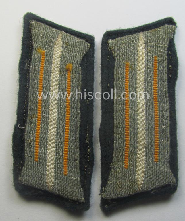 Pair of WH (Kriegsmarine) EM- (ie. NCO-) type collar-tabs (ie. 'Einheitskragenspiegel'): 'Küsten- o. Marine-Art.'