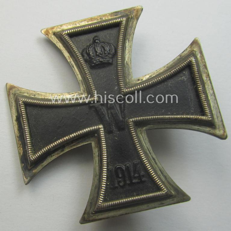 WWI-period 'Eisernes Kreuz 1. Klasse' being a (typical) non-converse-shaped example showing the makers'-designation: 'K.A.G.'