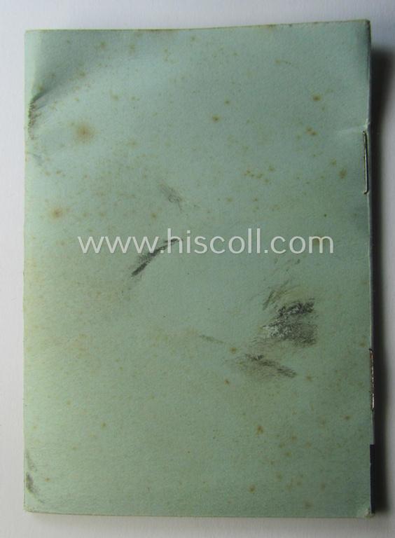 Neat - and actually scarcely encountered! - example of the 16-paged- and/or small-sized booklet on the German ('standard'-issue) 'Wehrmacht' gasmask ('Model S'), entitled: 'Die S-Maske'