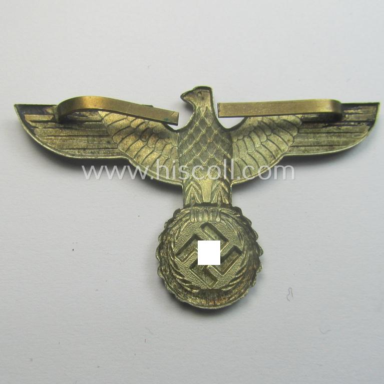 Early- (ie. 'Reichswehr'-) period! - WH 'Buntmetall'-based, EM- (ie. NCO- or officers') type visor-cap-eagle that comes in a minimally used- ie. I deem once cap-attached, condition
