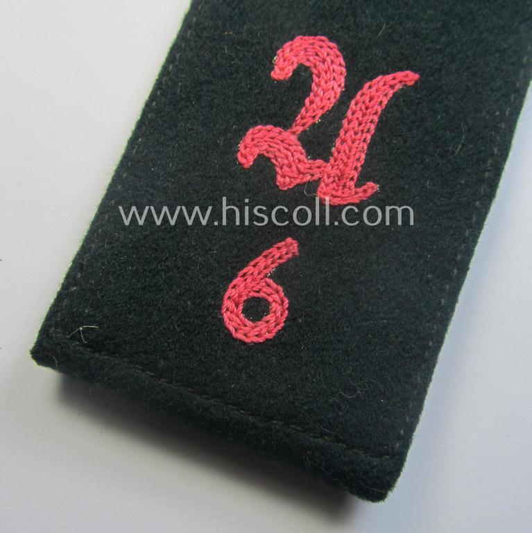 Single, early-period (ie. 'M36-pattern and/or pointed-styled), WH (Heeres) 'cyphered', EM-type shoulderstrap as was intended for a: 'Soldat des Panzer-Aufklärungs-Abtlgs. 6'