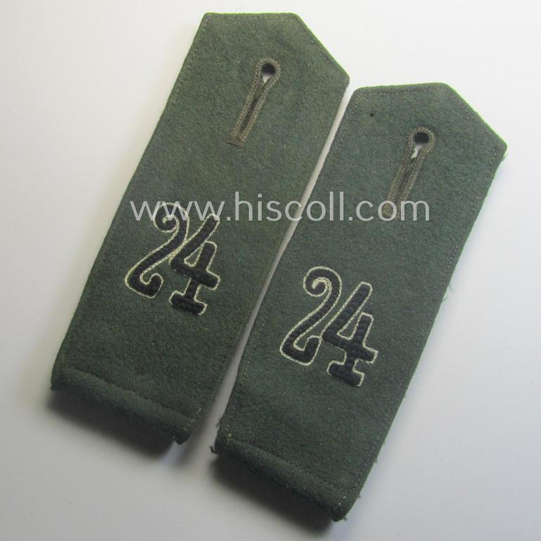 Superb pair of WH (Heeres), 'cyphered' EM-type shoulderstraps: 'Soldat des Pionier-Btls. 24'