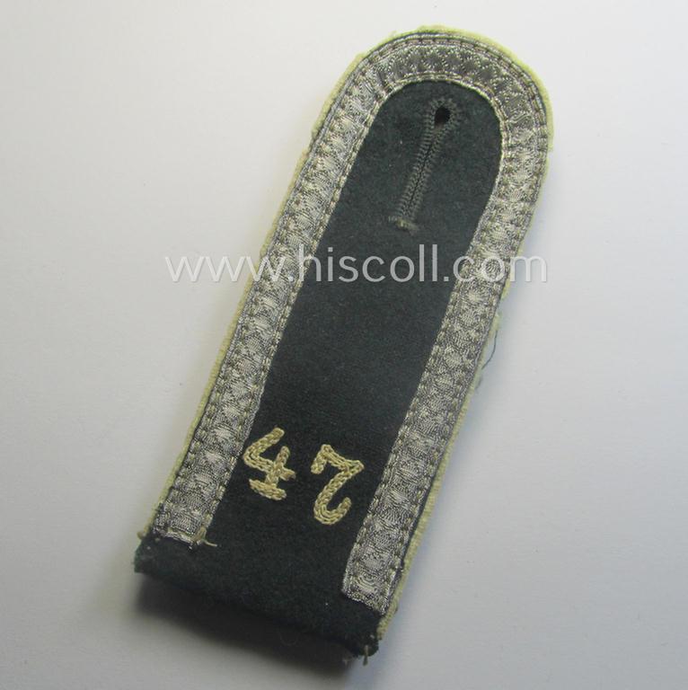 Single - and actually not that often seen! - WH (Heeres) NCO-type (ie. 'M36-/M40'-pattern- and 'pointed styled') 'cyphered' shoulderstrap as was intended for usage by an: 'Uffz. des Infanterie-Rgts. 47'