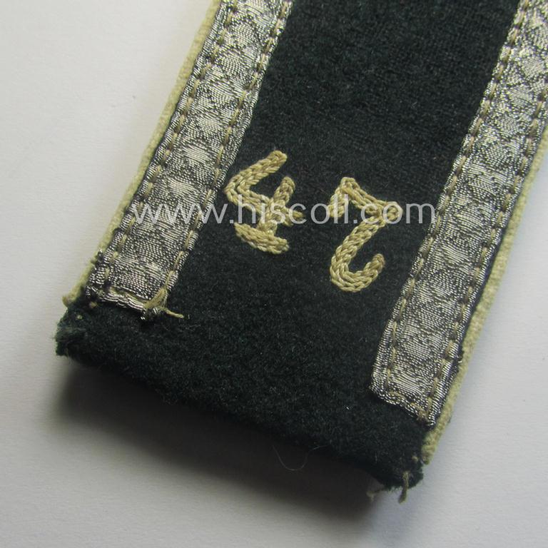 Single - and actually not that often seen! - WH (Heeres) NCO-type (ie. 'M36-/M40'-pattern- and 'pointed styled') 'cyphered' shoulderstrap as was intended for usage by an: 'Uffz. des Infanterie-Rgts. 47'