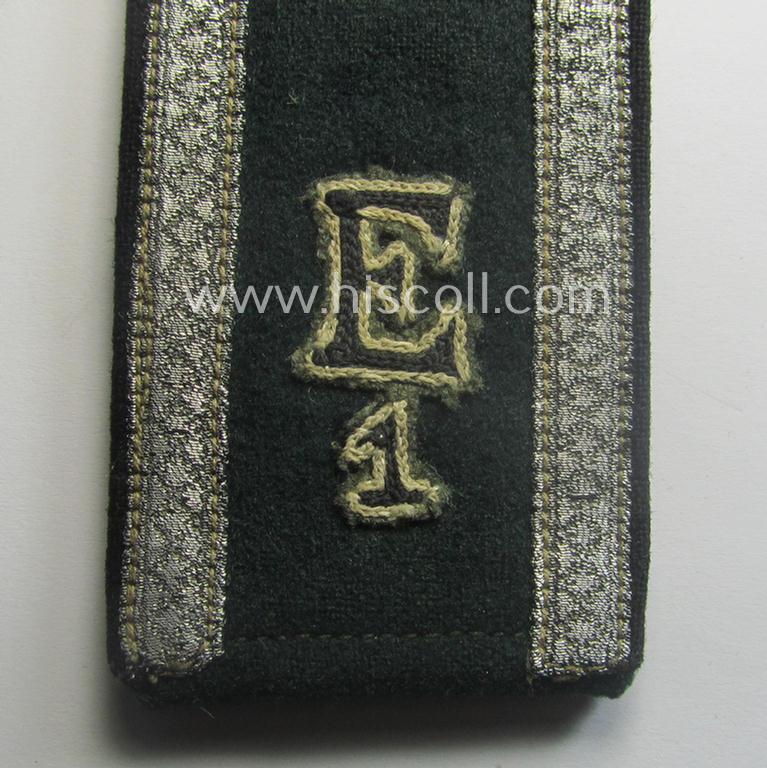 Single - and very unusual! - early-period (ie. 'M40-pattern and/or rounded-styled), WH (Heeres) 'cyphered' NCO-type shoulderstrap as was intended for an: 'Unteroffizier u. Mitglied des Eisenbahn-Pionier Rgts. 2'