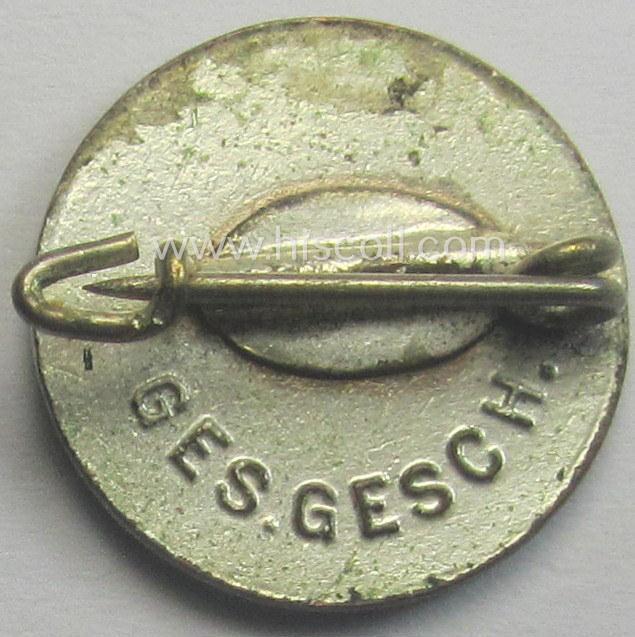 Multi-coloured, DRK (ie. 'Deutsches Rotes Kreuz') civil-attire badge (ie. 'Zivilabzeichen des D.R.K.') being a very detailed example that is void of a makers'-mark but that shows a: 'Ges.Gesch.'-patent-designation